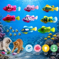 Nouveau jouet de bain pour animaux de compagnie, poisson nageur à détection lumineuse, simulation de poisson électrique pour chien et chat, accessoires d'aquarium étanches