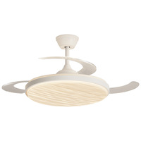 Ventilador de Techo LED de Diseño Moderno con Aspas Invisibles, Funcionamiento Silencioso, Alto Flujo de Aire, Control Remoto Inteligente, 95 CRI, 30-34 DB, para Cocina