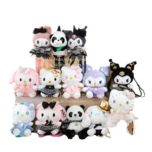 Fabbrica nuova borsa Sanrio da 33cm Kuromi Melody Cinnamoroll gattino peluche cartone animato zaino peluche borsa giocattolo