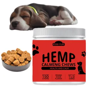 Hemp Calming Chews for Dogs All Natural Soothing Snacks with Hemp + Valerian Root Stress & Dog Anxiety Relief Helps Aid