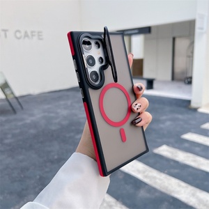 Dual Layer TPU+<b>PC</b> Protective Shockproof Magnetic Armor Mobile Phone Case Cover <b>for</b> Samsung S26 S25 S24 ultra <b>Camera</b> Kickstand - Product Image 6