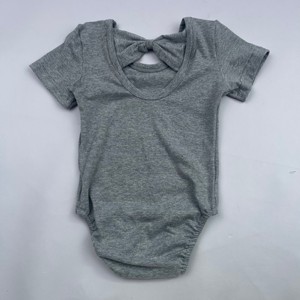 Vêtements pour enfants à smocks, justaucorps en coton multicolores à manches courtes pour enfants, justaucorps une pièce pour bébé avec nœud au dos - Product Image 6