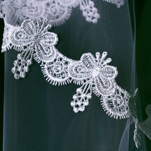 रोमांटिक नई शानदार <span class=keywords><strong>Waltz</strong></span> लंबाई वाली शादी की फीता घूंघट 1 टियर लंबी ब्राइडल वील्स - Product Image 5