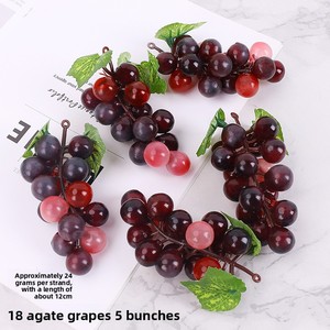 Stock disponible <span class=keywords><strong>de</strong></span> fruits artificiels, grappes <span class=keywords><strong>de</strong></span> raisins simulées, raisins givrés en PVC, fruits pour accessoires <span class=keywords><strong>de</strong></span> photographie, vente en gros - Product Image 5