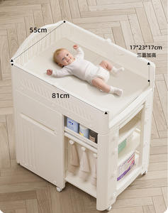 Table à <span class=keywords><strong>langer</strong></span> pour nouveau-né <span class=keywords><strong>Lit</strong></span> de bébé mobile au design moderne Meubles en plastique pour enfants - Product Image 2