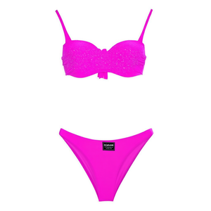 Costume da bagno intero taglie forti con controllo pancia, monokini sexy e coprente per la spiaggia, taglie 42 44 46 48, rosa - Product Image 2
