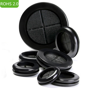 Custom High Temperature Resistant (+320C) Silicone <b>Rubber</b> (EPDM/NBR/NR) Cable Ring Coil Hole Plug Curved Design Single Seal - Product Image 3