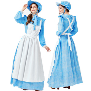 Disfraz <span class=keywords><strong>de</strong></span> dama para adultos Little House on the Prairie Girl Cosplay Fiesta <span class=keywords><strong>de</strong></span> Acción <span class=keywords><strong>de</strong></span> Gracias Conjunto <span class=keywords><strong>de</strong></span> disfraces - Product Image 5