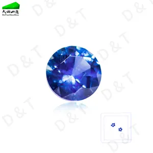 Loser Edelstein im Diamant schliff 0,8mm-2,0mm runder natürlicher blauer Saphir stein im Brillant schliff
