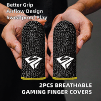 Finera 2 pièces Protège-doigts de jeu filaires en métal pour PUBG, compatibles avec PS2, manchon de manette de jeu respirant