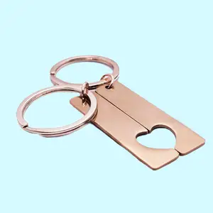 Key Chains Wholesale Custom Logo Personalised Metal Gold Plated Zinc Alloy Blank Keychains Keyring