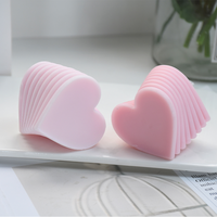Großhandel umwelt freundliches Produkt Valentinstag Muttertag Geschenk Herzförmige Liebe benutzer definierte Harz Silikon Kerzen form für Beton