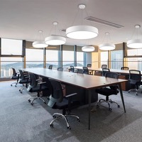 Suspension circulaire industrielle en fer massif, style moderne, pour bureau, centre commercial, cybercafé, salle de sport, boutique, comptoir de bar, 6000K