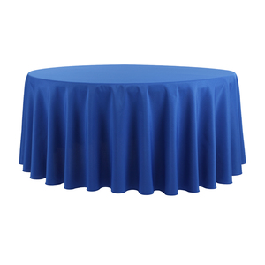 Nappe ronde en polyester tissé de haute qualité (132 points) pour mariages et fêtes, avec housses de chaise personnalisables – Vente en gros - Product Image 4