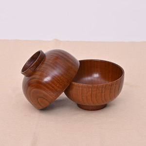 Ciotola da portata case piatti piatti e ristoranti piatto rotondo in legno di legno - Product Image 2
