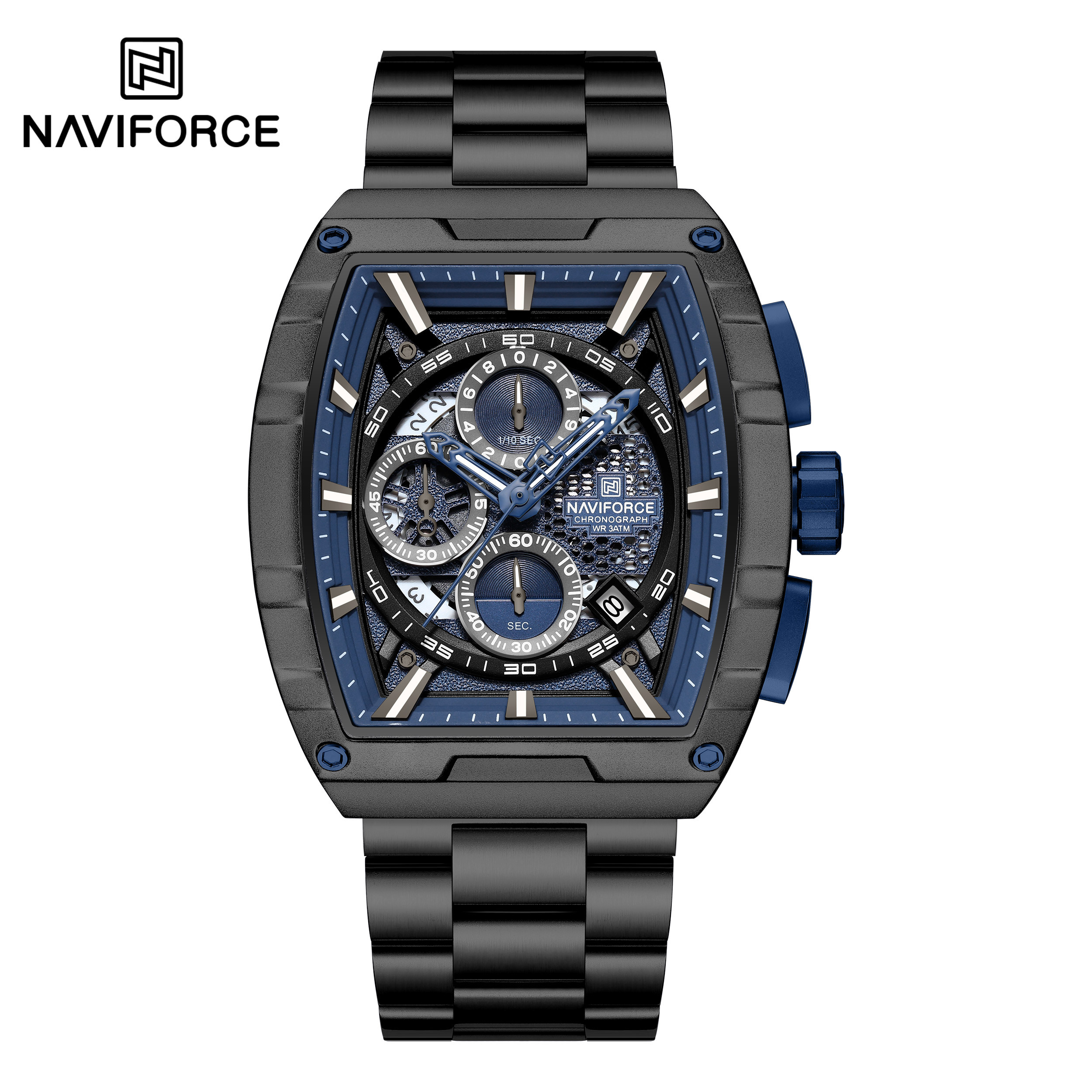 Naviforce 8066 Luxury Mens Watch - Stainless Steel & Waterproof