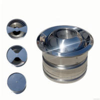 Buse sphérique réglable en acier inoxydable avec lames de soupape de commande, diffuseur sphérique avec soupape, adaptée au plafond
