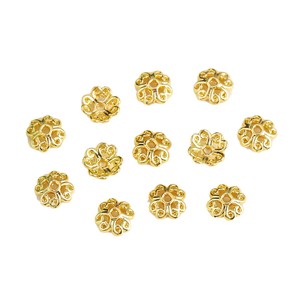 Componentes de joyería Lisheng: Tapas de cuentas de flor de oro de 18k con preservación del color, espaciadores para la fabricación de pulseras y cadenas DIY - Product Image 5