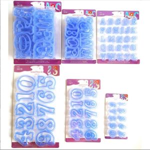 Alfabeto letras y números dígitos pastel <span class=keywords><strong>molde</strong></span> Fondant Chocolate plantilla con cortador <span class=keywords><strong>de</strong></span> galletas juego <span class=keywords><strong>de</strong></span> herramientas para hornear - Product Image 1