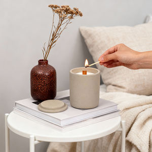 Vela Aromática em Jarro de Cimento Relaxlines Nordic Home para Contêineres Personalizados, Vela Aromática de Cera de Soja - Product Image 4