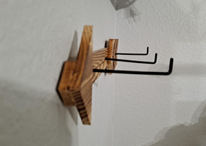 Porte-chapeau en bois de qualité supérieure Youlike, organisateur de chapeau de flèche en bois, porte-chapeau mural pour porte de placard chambre salon - Product Image 5