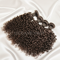 Extensions de cheveux 100% indiens vierges Remy, perruques bouclées à dentelle frontale, ondulations Baby Pineapple, tissage de cheveux pour femmes noires Rumoon RM