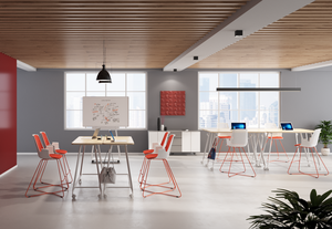 Muebles de entrenamiento Silla de <span class=keywords><strong>Bar</strong></span> de oficina ergonómica de malla moderna Silla de Taburete de <span class=keywords><strong>Bar</strong></span> alto de metal - Product Image 5