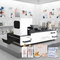 NOVIX Mini Table Single Pass High-Speed Multifunction Automatic Digital Printer untuk Kotak Pizza, Kantong Kopi, Cangkir Kopi, Kantong Roti