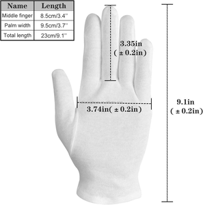 Bán Buôn 100% Cotton Chống-Làm xỉn Chống-Tĩnh Thoáng Khí Opera Chiều Dài Găng Tay An Toàn Trắng Tùy Chỉnh Màu Sắc Đồ Trang Sức - Product Image 6