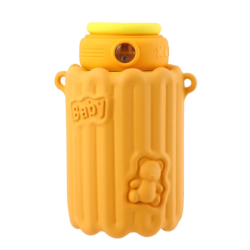 14OZ BPA-Free Kid's Double Wall 304 Botella de agua de acero inoxidable con tapa de bloqueo de pajita