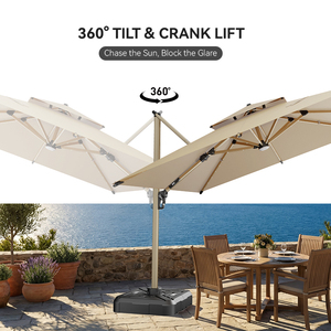 Sombrilla de Exterior de Aluminio Plegable, Ligera y Moderna, Personalizada por HANYI, Impermeable, con Protección Anti-UV, para Patio y Jardín - Product Image 5
