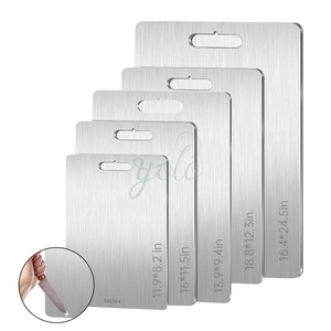 100% tinh khiết titan dày màu kim loại cắt khối nhà bếp lớn thớt thép không gỉ sinh thái đơn giản vuông Rau - Product Image 1