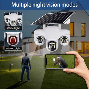 Cámara de Seguridad Solar 4G con Wifi, 12MP, V380pro, 3 Lentes, 3 Pantallas, 3 PTZ, Panel Solar de 8W, Detección Humana, IP66 Impermeable - Product Image 5