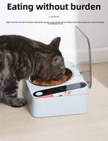 Bol intelligent automatique pour chat et chien avec capteur de mouvement, couvercle activé par capteur, en acier inoxydable 304, surélevé, étanche, avec écran LCD et batterie rechargeable