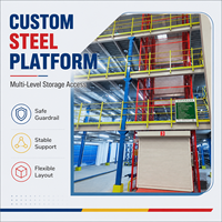 Plateforme en acier pour entrepôt, solution de stockage robuste, rayonnage de grande capacité, protection contre la corrosion, certifié ISO9001, gain de place