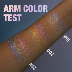 <span class=keywords><strong>Palette</strong></span> de fards à paupières métalliques caméléon 5 couleurs arc-en-ciel, poudre illuminatrice, maquillage brillant perlé pour le corps - Product Image 5