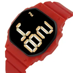 2021 Nieuwe Kinderen Sport Led Horloges Top Merk Vierkante Spiegel Gezicht Siliconen Digitale Horloge Elektronische Klok Reloj $