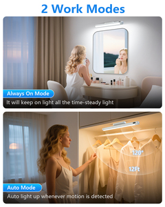 <span class=keywords><strong>Luz</strong></span> <span class=keywords><strong>LED</strong></span> <span class=keywords><strong>Recargable</strong></span> de 3W/5W con Sensor de Movimiento, Color Ajustable para <span class=keywords><strong>Armario</strong></span>, Espejo de Tocador, Dormitorio - Product Image 4