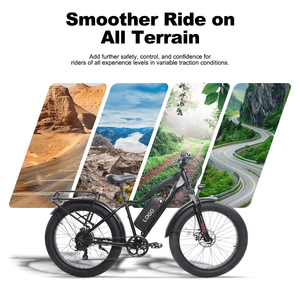 Vélo électrique tout-terrain 2 places pour adultes, 48V, 26 pouces, pneus larges, 7 vitesses, cadre en alliage d'aluminium - Product Image 1
