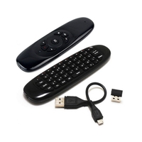 Grande réduction maintenant C120 2.4G Souris sans fil Air Mouse Télécommande pour Android TV Box Prise en charge des langues russe, latine, arabe Mini clavier