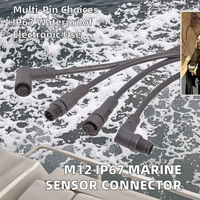 STA M12-A2/D2 Prise marine étanche IP67 NEMA2000 droite ou coudée 3P avec conducteur en cuivre flexible 150mm pour capteur électronique