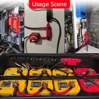 Bloc de distribution d'alimentation pour caravane et camping-car, 4 voies, 48V 250A, barre omnibus CC, jonction électrique pour bateau, camion, accessoires automobiles, goujons M8 M10
