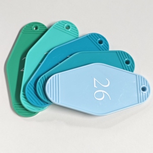 Design Custom Blank Hotel <b>Key</b> <b>Chain</b> Motel <b>Key</b> Tag <b>Plastic</b> Keychain Blank Purple Pink Green Color - Product Image 1