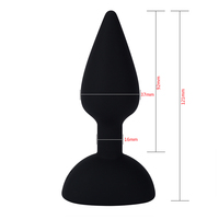 USB-Aufladbarer IPX6 Wasserdichter Silikon-Vibrator Konischer Analplug mit 10-fach Rotierenden Perlen und Fernbedienung Sexspielzeug
