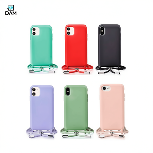 Funda para teléfono DAM para iPhone 13 Pro Max con correa para colgar en varios colores - Product Image 1