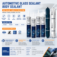 Sellador de Parabrisas Automotriz Premium PA1453, Adhesivo de Poliuretano de Alta Resistencia, Curado Rápido, Color Negro