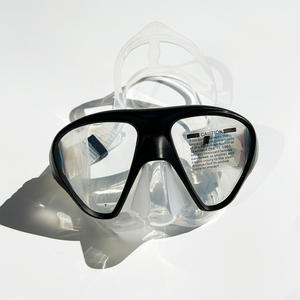 Máscara de buceo con hebillas laterales de buena calidad 2025, máscara de pesca de Color negro acuático sin marco, máscara de silicona para respirar bajo el agua para hombres - Product Image 5