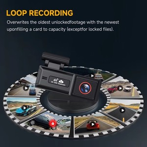 กล้องติดรถยนต์ CPT 4G Lte Dashcam 4K หน้า-หลัง เลนส์คู่ สำหรับรถยนต์ บันทึกภาพถนนและผู้ขับขี่ ดูภาพสดผ่านหน้าจอ พร้อม GPS และระบบจัดเก็บข้อมูลบนคลาวด์ - Product Image 3