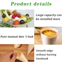 100 pièces/sac, petites assiettes à sushi jetables compostables personnalisées, en bois contemporain, en forme de bateau, pour la restauration et l'usage domestique