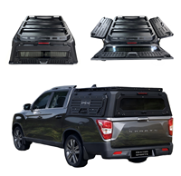 Cubierta Plegable de Acero Galvanizado y Aluminio de 3 Puertas para Camioneta Ssangyong Rexton Sport, Impermeable, con Cerradura, Sin Perforación